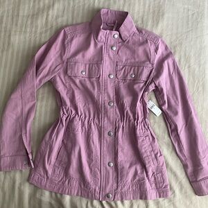 Dusty pink utility jacket, perfect for fall. Size S. New with tag.